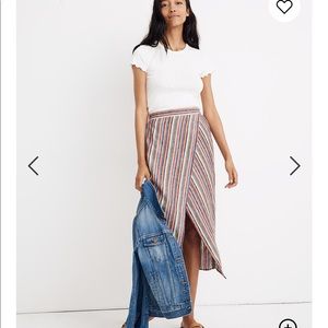 Made well Overlay Skirt in rainbow stripe